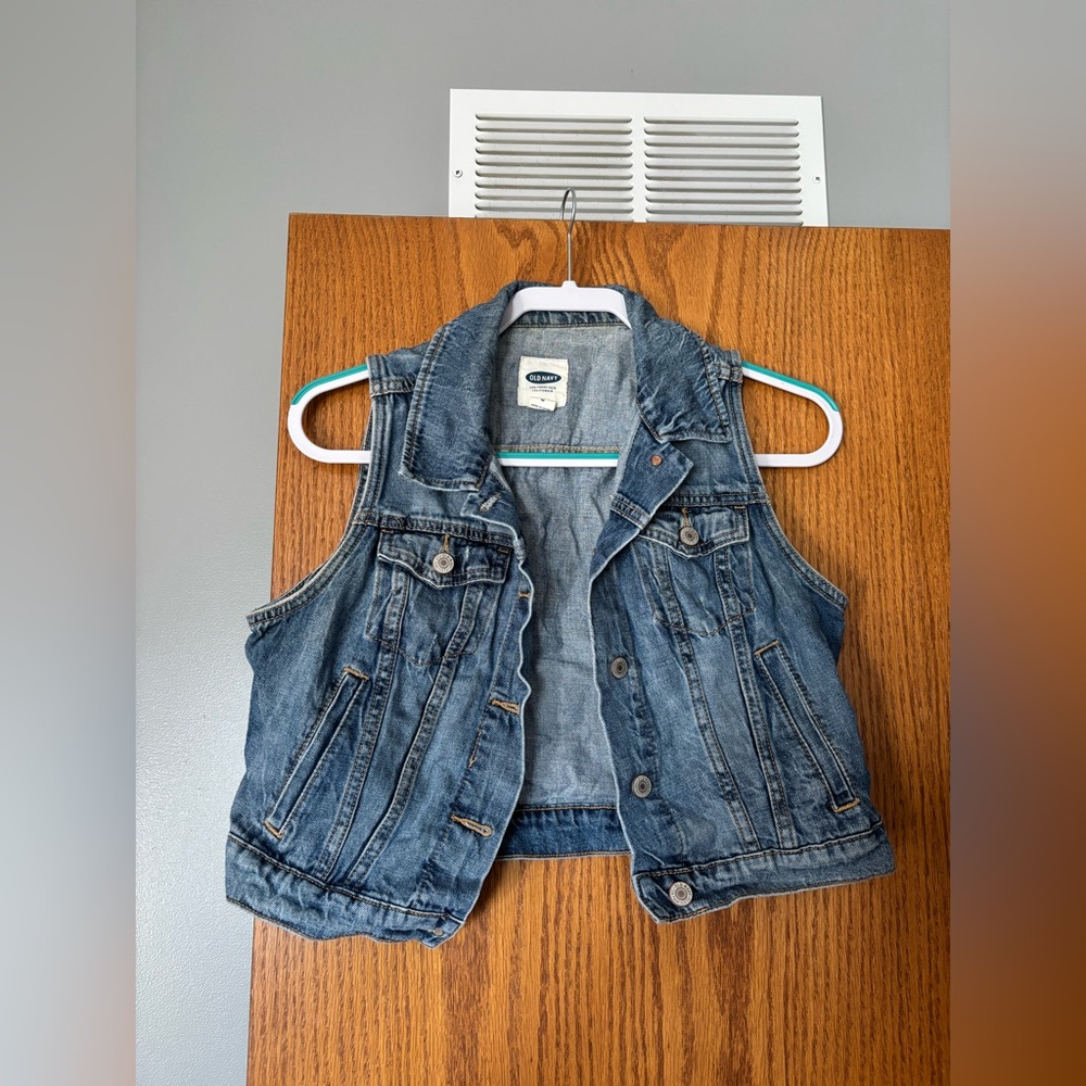 Old Navy Blue Denim Vest